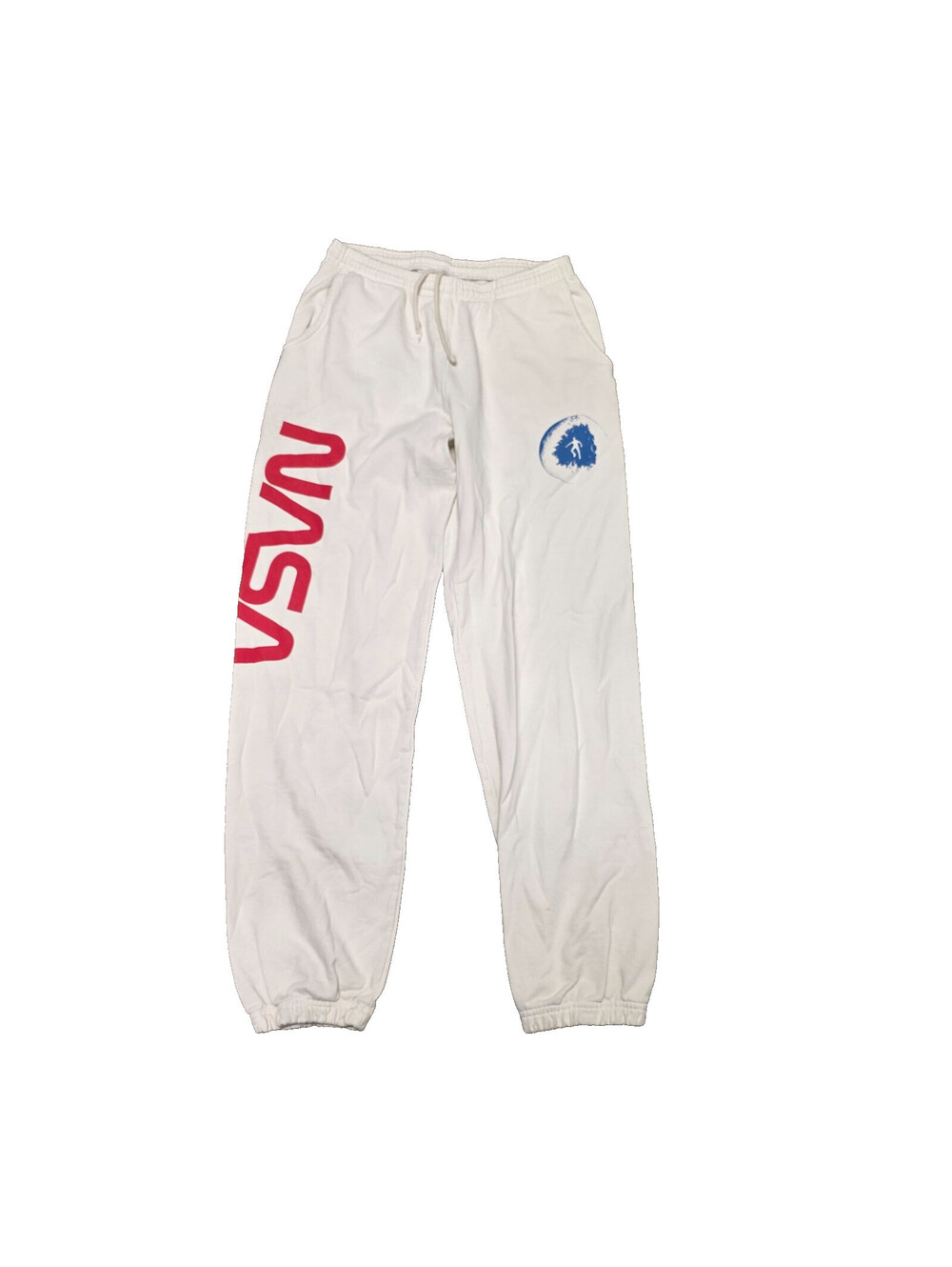 Kid Cudi To The Moon Tour Sweatpants Merch Nasa White Logo Size XS